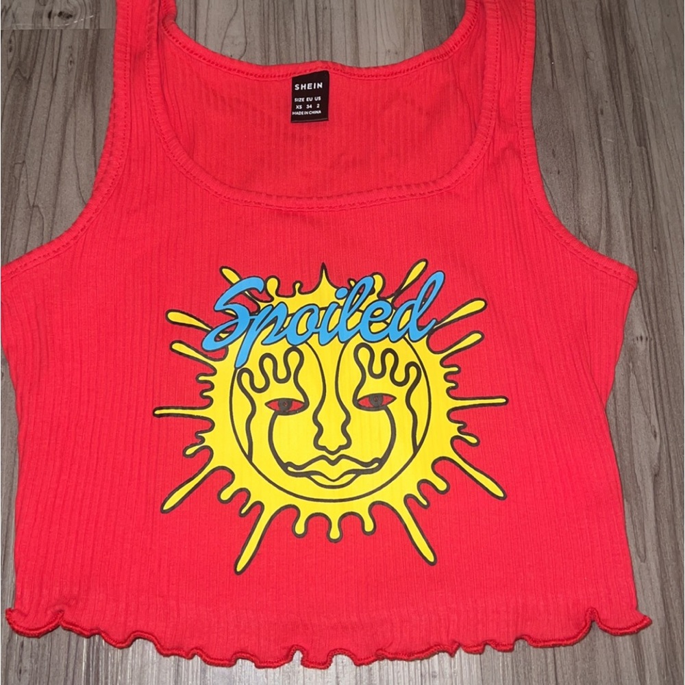 cute red tank top